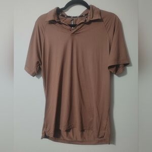 Men's LEG3ND Comfortable Breathable Rich Brown Polo Shirt Med